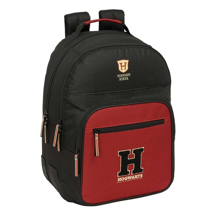 Safta Harry Potter Hogwarts Mochila - Adaptable a Carro - Bolsillo Frontal - Portabotellas - Cremallera con Doble Tirador - Asa de Mano - Hombreras y  1