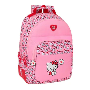 Safta Hello Kitty Mochila con 2 Compartimentos - Antirozaduras - Adaptable a Carro - Bolsillo Frontal - Portabotellas - Tirador Doble - Hombreras Ergo