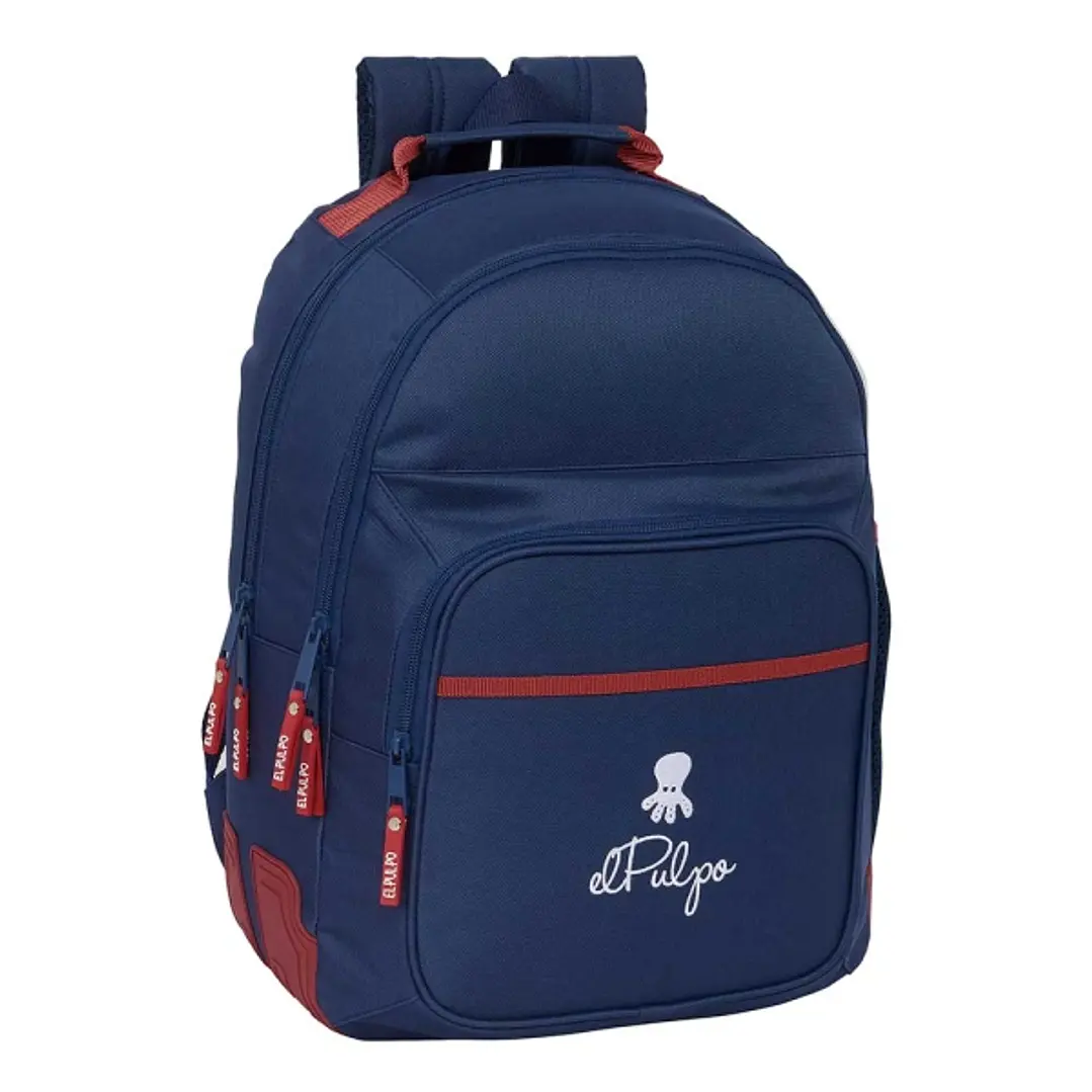 Safta el Pulpo Mochila con 2 Compartimentos - Antirozaduras - Adaptable a Carro - Bolsillo Frontal - Portabotellas - Tirador Doble - Hombreras Ergonom 1