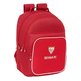 Safta Sevilla FC Mochila con 2 Compartimentos - Antirozaduras - Adaptable a Carro - Bolsillo Frontal - Portabotellas - Tirador Doble - Hombreras Ergon
