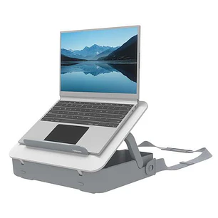 Fellowes Maletin de Doble uso para Ordenador - Elevable a 5 Alturas - Incluye Asa y Correa - Materiales 100% Reciclados