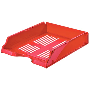 Esselte Transit Bandeja Portadocumentos - Formato Vertical o Escalonada A4 - Espacio para Etiqueta Identificativa - Color Rojo