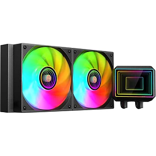 Mars Gaming ML-TWO240 Kit de Refrigeracion Liquida - Potencia 450W - Iluminacion ARGB Infinity Mirror - Bomba Opti-Chamber - Color Negro