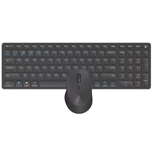 Rapoo 9700M Pack Teclado Ultrafino + Raton Inalambricos - Bluetooth y 2.4GHz -  Raton 1600 DPI - Bateria Recargable Ecologica - Autonomia hasta 12 Mes