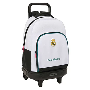 Safta Real Madrid Equipacion 26/27 Mochila con Carro - Extraible - 33L - Portabotellas - Tarjeta de Identificacion Personal - Doble Tirador - Asa - Bo