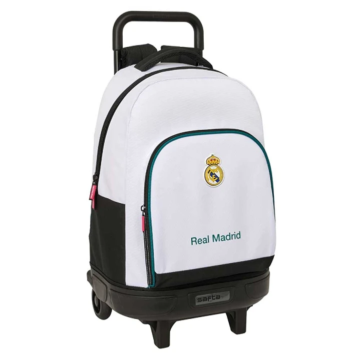 Safta Real Madrid Equipacion 26/27 Mochila con Carro - Extraible - 33L - Portabotellas - Tarjeta de Identificacion Personal - Doble Tirador - Asa - Bo 1