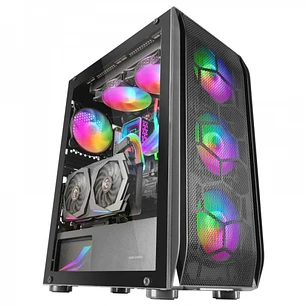 Mars Gaming MC-KX Caja PC - Refrigeracion Maxima con 5 Ventiladores - Sistema CPU FREEZER - Compatible con Refrigeracion Liquida - Iluminacion ARGB - 