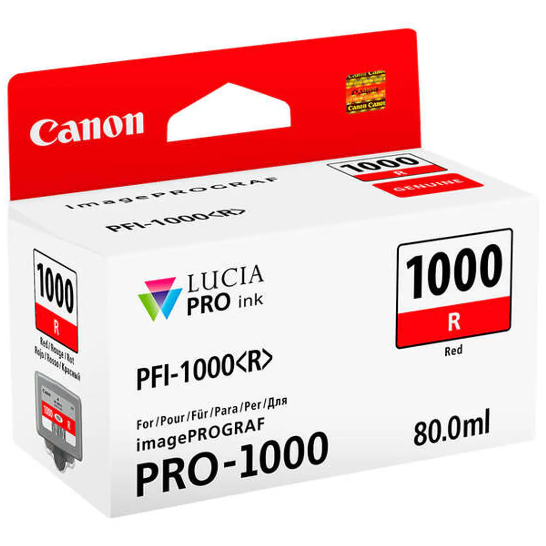 Canon PFI1000 Rojo Cartucho de Tinta Original - 0554C001/PFI-1000R 1