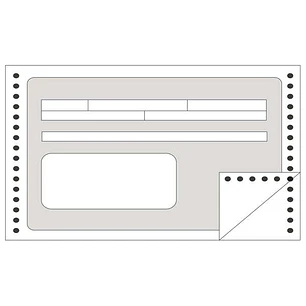 Apli Formulario Recibos en Continuo 240mm x 4' - 1 Copia - Numeracion Secuencial - Papel Autocopiativo - Blanco