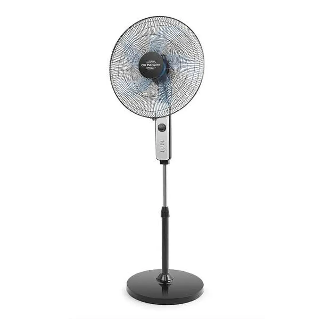 Orbegozo SF 1046 Ventilador de Pie - Temporizador hasta 1 Hora - Altura Regulable hasta 150cm - Potencia de 80W - 5 Aspas y 3 Velocidades - Funcion Os 1