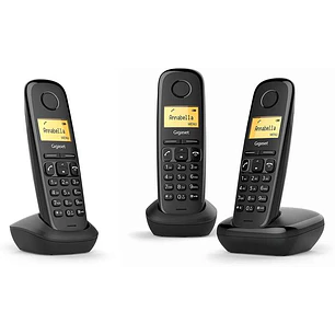 Gigaset A170 Trio Telefono Inalambrico Dect + 2 Supletorios - Identificador de Llamadas - Bloqueo de Teclado - Control de Volumen
