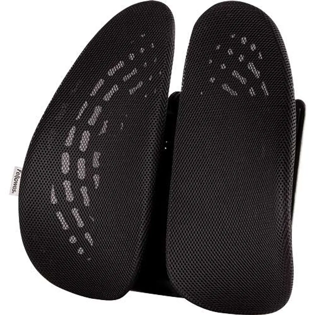 Fellowes Back Angel Respaldo Ergonomico Moldeable - Ajustable en 7 Alturas - Adaptable a la Mayoria de Sillas - Color Negro 1