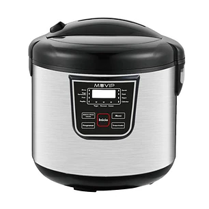 Muvip Olla a Presion Electrica - 5 Litros - 11 Programas Disponibles - 900W - Display LED - Acero Inoxidable - Totalmente Desmontable - Control de Tie