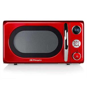 Orbegozo MIG 2042 Microondas Vintage Multifuncion - Potencia 700W/900W - 10 Niveles de Potencia - Grill de Cuarzo - Temporizador Digital - Diseño Retr