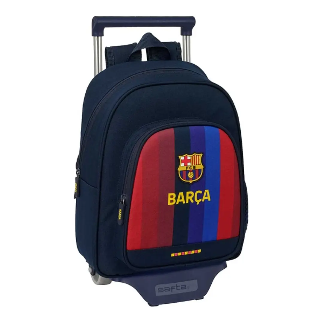 Safta F.C.Barcelona 1ª Equipacion 26/27 Mochila con Carro - Extraible - Portabotellas - Bolsillo Frontal - Asa de Mano - 28x34x10cm - Color Azul Noche 1