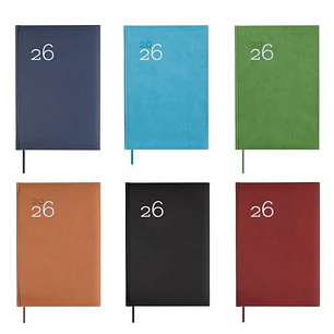 Finocam Dynamic Milano Pack de 8 Agendas Surtidas - Anual 2026 - Tapa Dura Acolchada - Formato Y10 - 1 Dia por Pagina - Color Surtidos