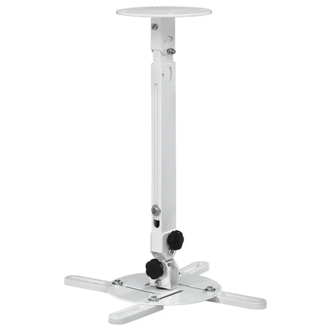 Hama Soporte de Techo para Proyector - Soporta hasta 15kg - Altura Ajustable entre 13 y 63.5cm - Giratorio 360º - Acero - Color Blanco 1
