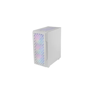 Mars Gaming MC-GEO Caja Torre ATX - 4 Ventiladores de 120mm FRGB - Rejilla Frontal Metalica - Doble Camara - 7 Ranuras de Expansion - Color Blanco