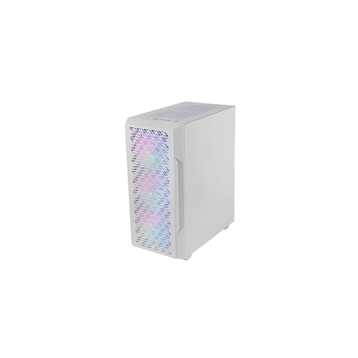 Mars Gaming MC-GEO Caja Torre ATX - 4 Ventiladores de 120mm FRGB - Rejilla Frontal Metalica - Doble Camara - 7 Ranuras de Expansion - Color Blanco 1