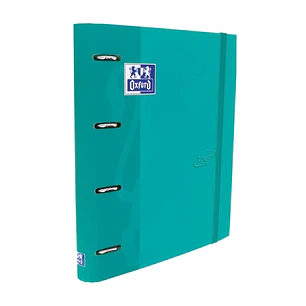 Oxford Touch A4+ Europeanbinder - Tapa Extradura Resistente - Lomo de 45mm - Anillas 4Dx35mm - Incluye Recambio 5x5 - Color Aqua