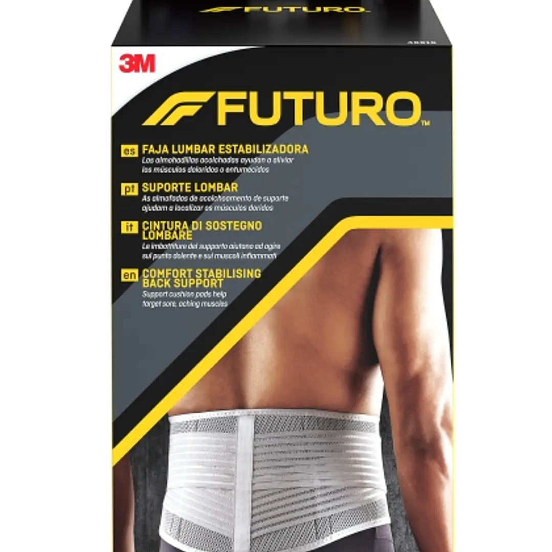 Futuro Faja Lumbar Estabilizadora - Talla L/XL (99.1 - 127cm) - Transpirable - Color Gris 1
