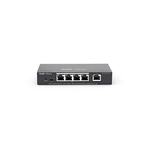 Ruijie RG-ES205GC-P Switch de Sobremesa - 5 Puertos - Velocidad hasta 1Gbps - PoE hasta 54W - Carcasa de Acero - Gestion Inteligente - Color Negro