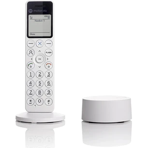 Motorola DOT411  Telefono Inalambrico Dect - Gran Pantalla LCD - Teclado Retroiluminado - Contestador Automatico Integrado - Manos Libres