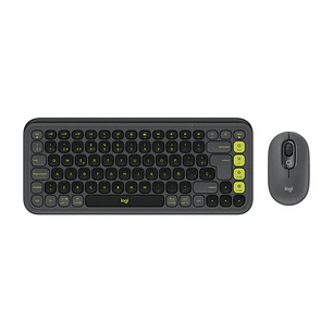 Logitech Pop Icon Combo Pack Inalambrico Teclado Multimedia + Raton - Bluetooth - Autonomia Teclado 36 Meses - Raton 24 Meses - Color Grafito y Verde