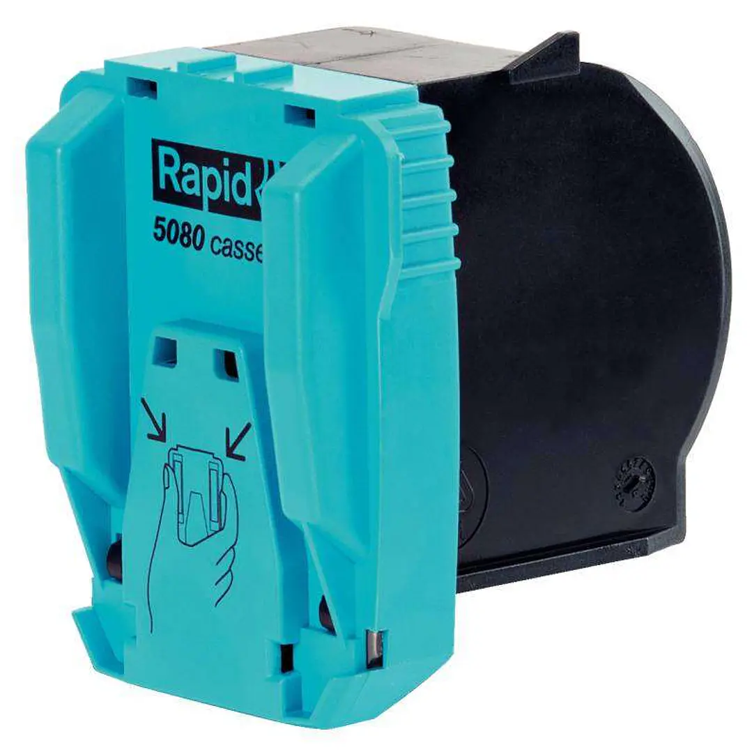 Rapid Cartucho de Grapas R5080 - Grapa Hasta 80 Hojas de Papel - Carga Facil - Patentado - Color Negro 1