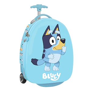 Safta Bluey Maleta Trolley Infantil 16 - Interior Forrado - Bolsillo de Red - Ruedas Dobles - Cintas con PVC - Material Resistente - 27.7L - Ligera y