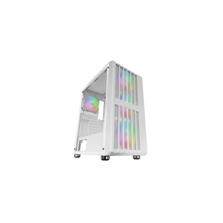 Mars Gaming MC-VAULT Caja Torre ATX - 4 Ventiladores de 120mm ARGB - Ventana Lateral de Cristal Templado - Rejilla Frontal y Superior - 7 Ranuras de E 1