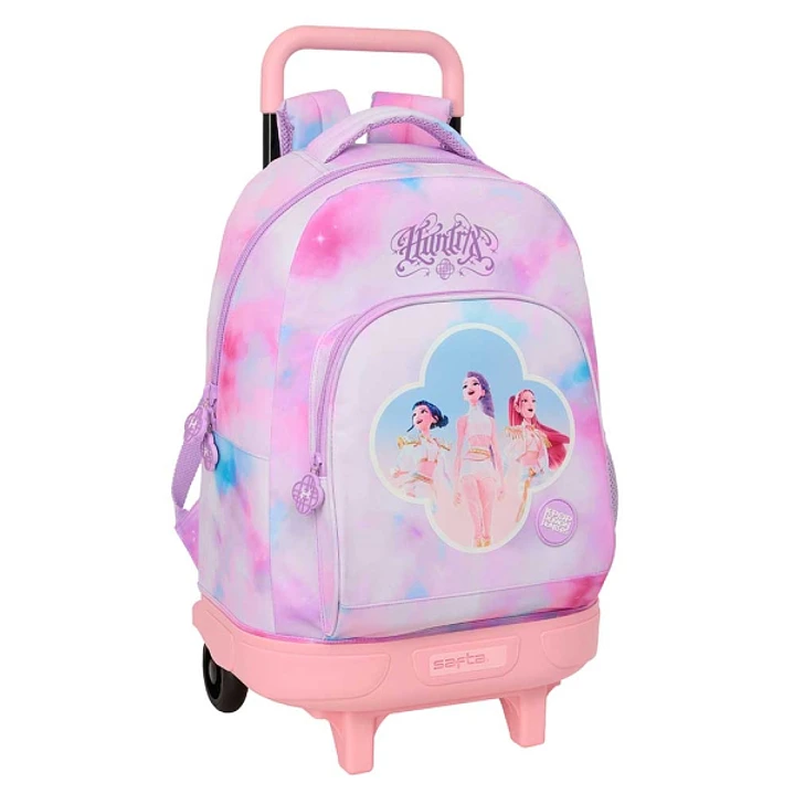 Safta K-Pop Demon Hunters Artist Mochila con Carro - Extraible - 33L - Portabotellas - Tarjeta de Identificacion Personal - Doble Tirador - Asa de Man 1