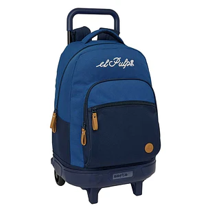 Safta el Pulpo Mochila con Carro - Extraible - 33L - Portabotellas - Tarjeta de Identificacion Personal - Cremallera con Doble Tirador - Asa de Mano -