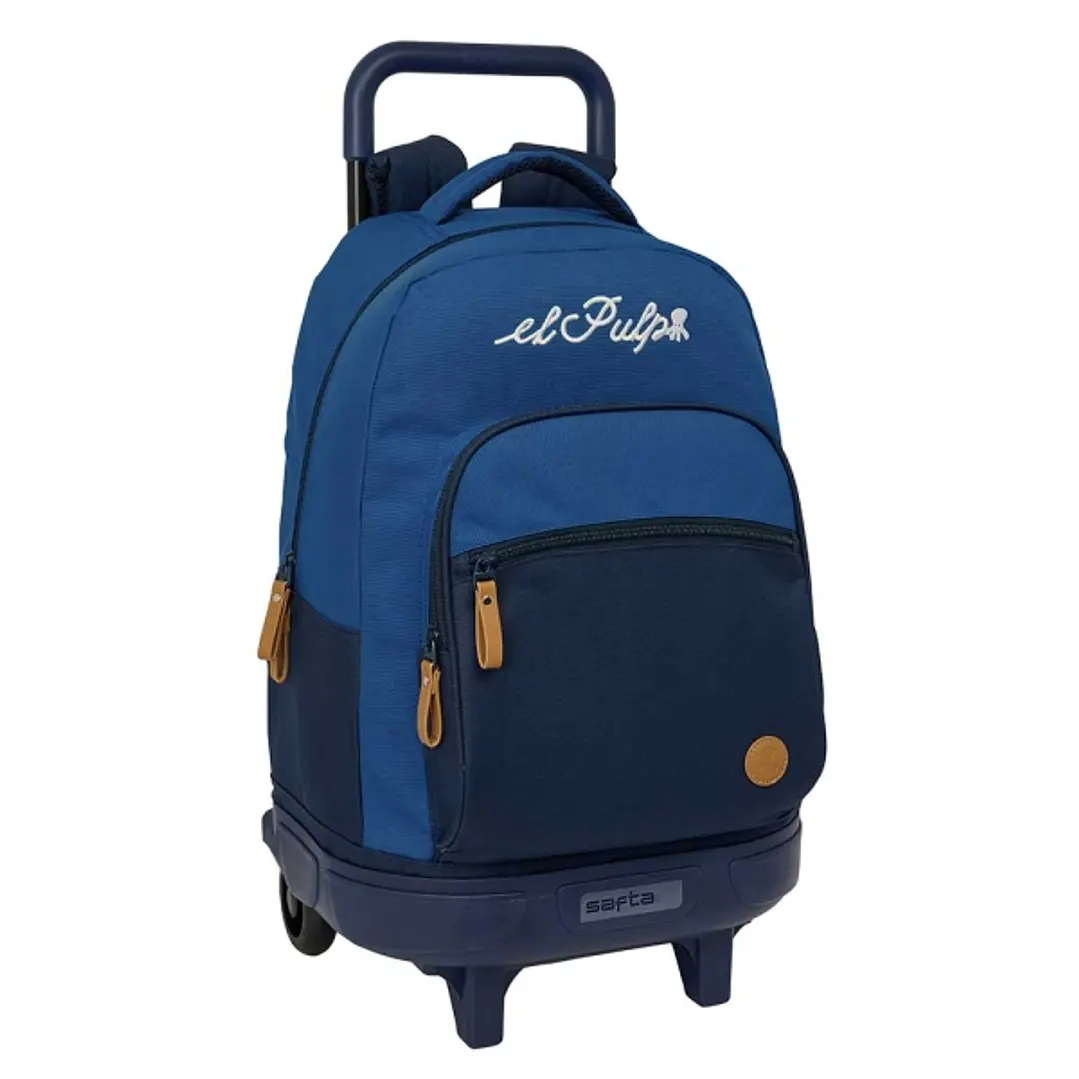Safta el Pulpo Mochila con Carro - Extraible - 33L - Portabotellas - Tarjeta de Identificacion Personal - Cremallera con Doble Tirador - Asa de Mano - 1