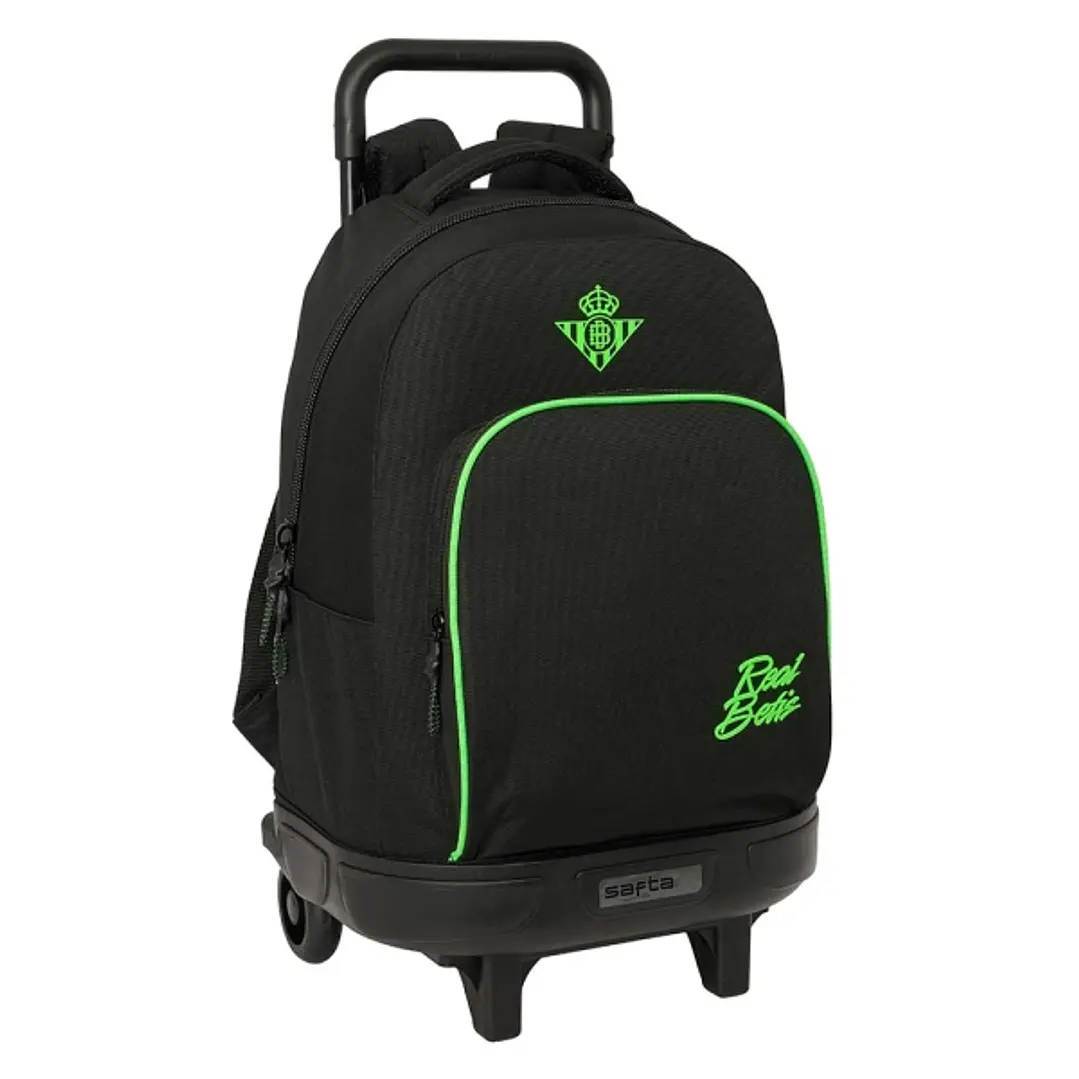 Safta Real Betis Balompie Mochila con Carro - Extraible - 33L - Portabotellas - Tarjeta de Identificacion Personal - Doble Tirador - Asa de Mano - Bol 1