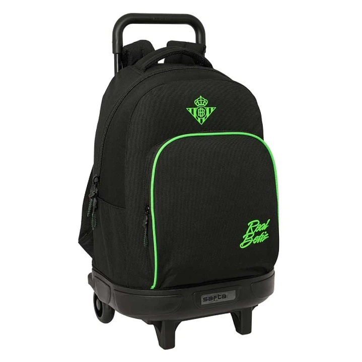 Safta Real Betis Balompie Mochila con Carro - Extraible - 33L - Portabotellas - Tarjeta de Identificacion Personal - Doble Tirador - Asa de Mano - Bol 1