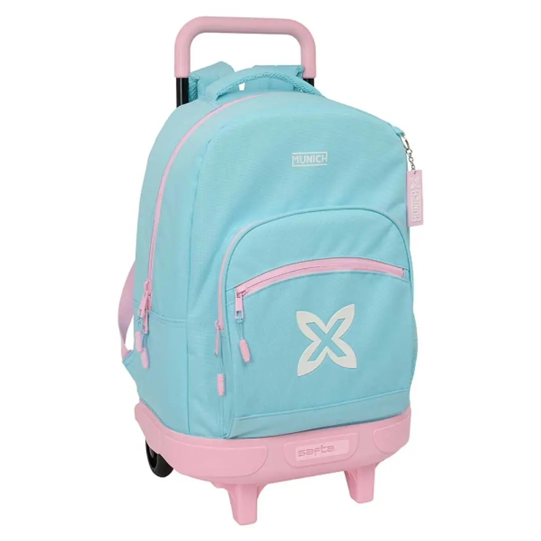 Safta Munich Sky Mochila con Carro - Extraible - 33L - Portabotellas - Tarjeta de Identificacion Personal - Cremallera - Doble Tirador - Asa de Mano - 1