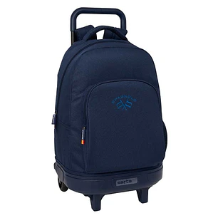 Safta Spagnolo Mochila con Carro - Extraible - 33L - Portabotellas - Tarjeta de Identificacion Personal - Cremallera con Doble Tirador - Asa de Mano -