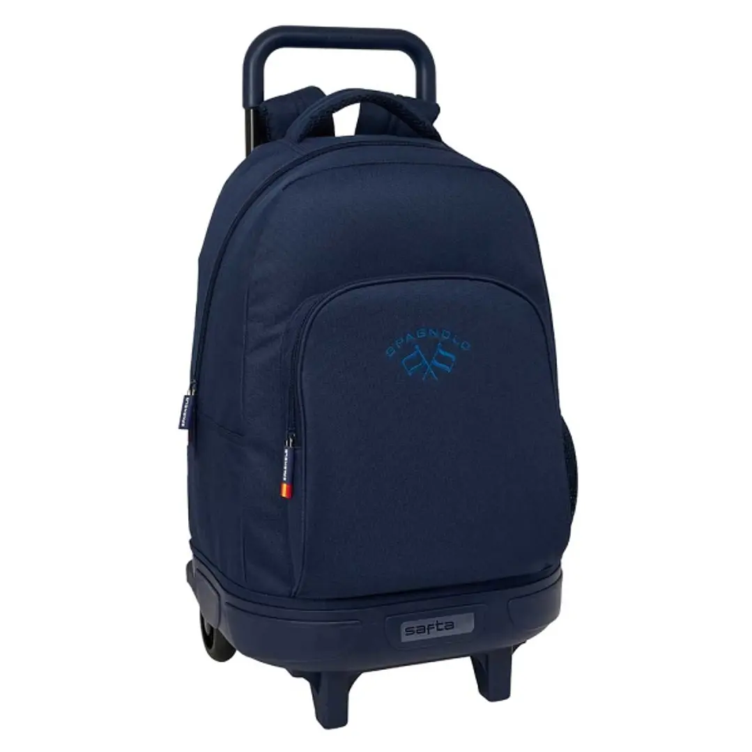 Safta Spagnolo Mochila con Carro - Extraible - 33L - Portabotellas - Tarjeta de Identificacion Personal - Cremallera con Doble Tirador - Asa de Mano - 1