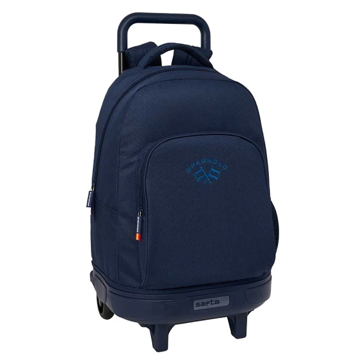 Safta Spagnolo Mochila con Carro - Extraible - 33L - Portabotellas - Tarjeta de Identificacion Personal - Cremallera con Doble Tirador - Asa de Mano - 1