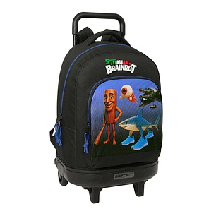 Safta Brainrot Mochila con Carro - Extraible - 33L - Portabotellas - Tarjeta de Identificacion Personal - Cremallera con Doble Tirador - Asa de Mano -