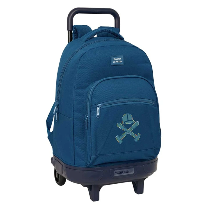 Safta Harper and Neyer Mochila con Carro - Extraible - Bolsillo Frontal - Portabotellas - Tirador Doble - Hombreras Acolchadas - Asa Acolchada - Tarje 1