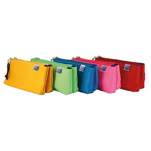 Oxford Kangoo Kids Estuche Doble Poliester - Compacto y Resistente - Colores Surtidos