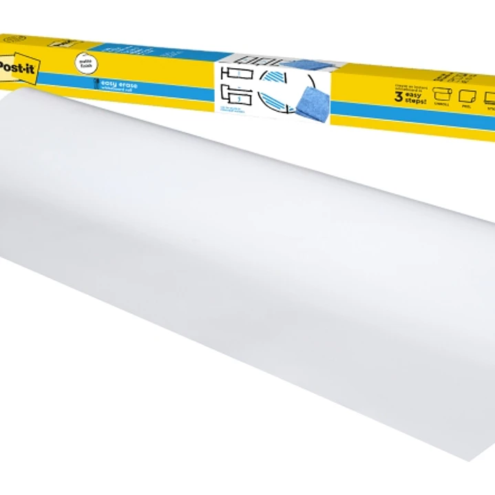 Post-It Easy Erase Pizarra Adhesiva - Forma Rectangular - 60.9Cmx91.4cm - Color Blanco 1
