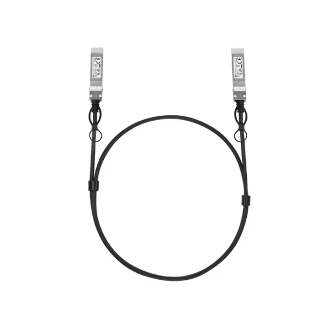 TP-Link Omada SM6220-1M Cable de Conexion Directa de 1m - Velocidad hasta 25Gbps - 30AWG - Conector SFP28 - Cobre Plateado - Color Negro 1
