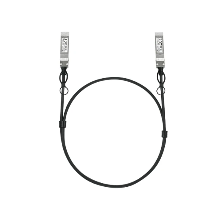 TP-Link Omada SM6220-1M Cable de Conexion Directa de 1m - Velocidad hasta 25Gbps - 30AWG - Conector SFP28 - Cobre Plateado - Color Negro 1