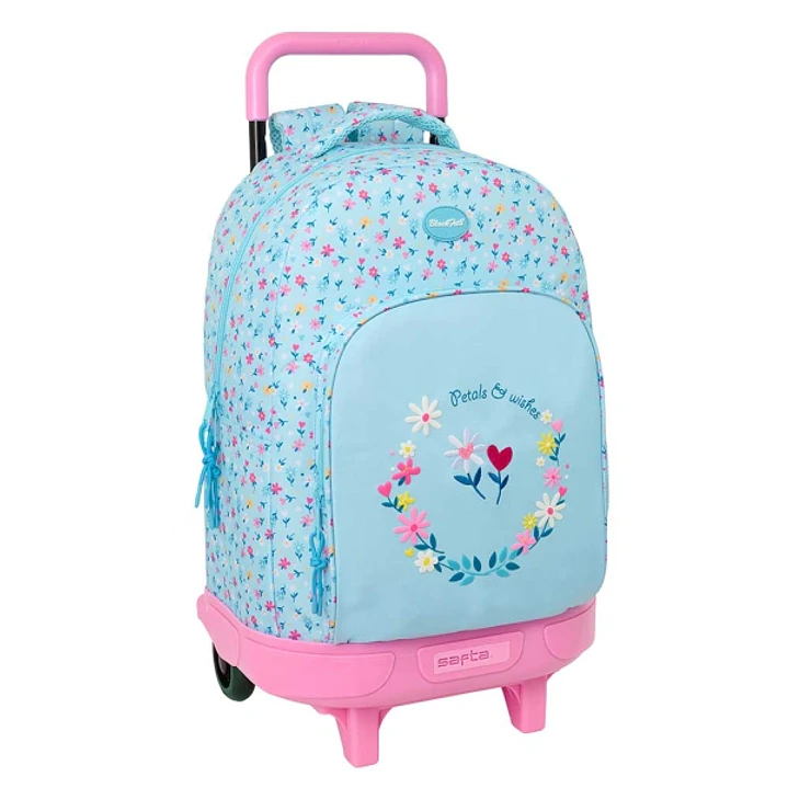 Safta Blackfit8 Petalos Mochila con Carro - Extraible - 33L - Portabotellas - Tarjeta de Identificacion Personal - Cremallera con Doble Tirador - Asa  1