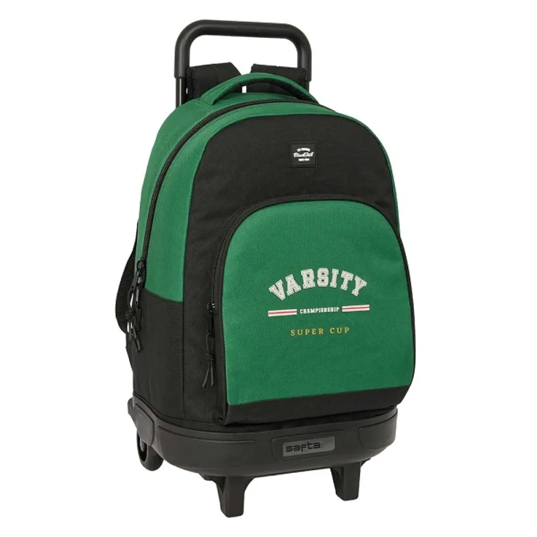 Safta Blackfit8 Varsity Mochila con Carro - 33L - Bolsillo Frontal - Portabotellas - Tirador Doble - Asa Acolchada - Tarjeta ID - Base Reforzada - Moc 1