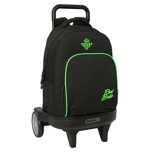 Safta Real Betis Balompie Mochila con Carro - Extraible - 33L - Portabotellas - Tarjeta de Identificacion Personal - Ruedas Antivibracion - Asa - Bols