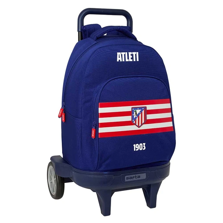Safta Atletico de Madrid Mochila con Carro - Extraible - 33L - Portabotellas - Tarjeta de Identificacion Personal - Ruedas Antivibracion - Asa de Mano 1